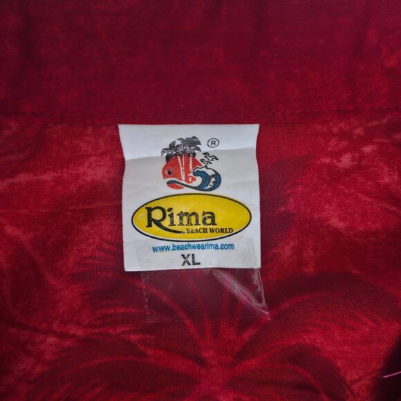 Rima Beach World Hawaiian Tropical Beach Caribbean Short Sleeve Shirt Men's XL - Picture 5 of 8